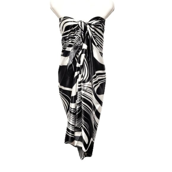 Pareo Sarong Skirt Swimsuit Cover Up Strapless Dress for Beach Vacation Wedding - Picture 3 of 7